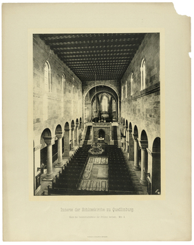 Vorschaubild Quedlinburg: Schlosskirche (Stiftskirche St. Servatius), Inneres. Gabe des Denkmälervereins der Provinz Sachsen Nr. 4. Lichtdruck Louis Koch, Halberstadt